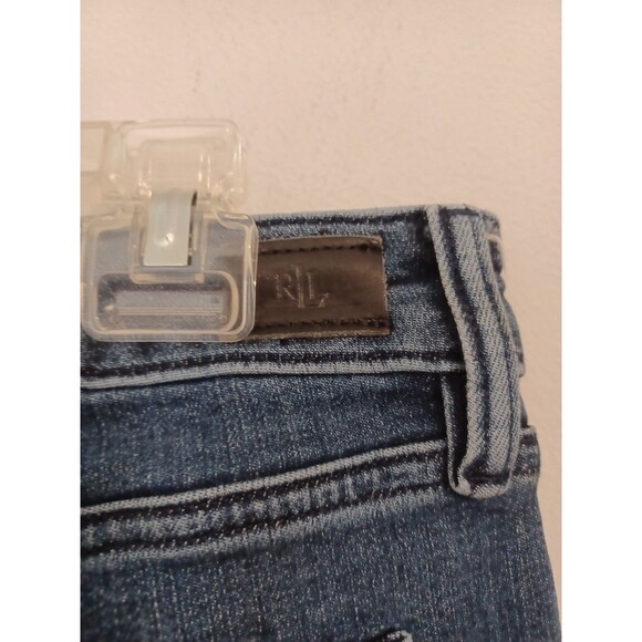 Lauren Ralph Lauren Premier Straight Ankle Jeans Womens 4 Tartan Plaid Pant Cuff - Picture 10 of 10